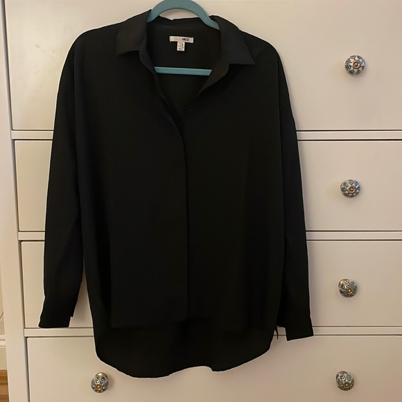Amuse Society Tops Black Button Down Blouse Poshmark